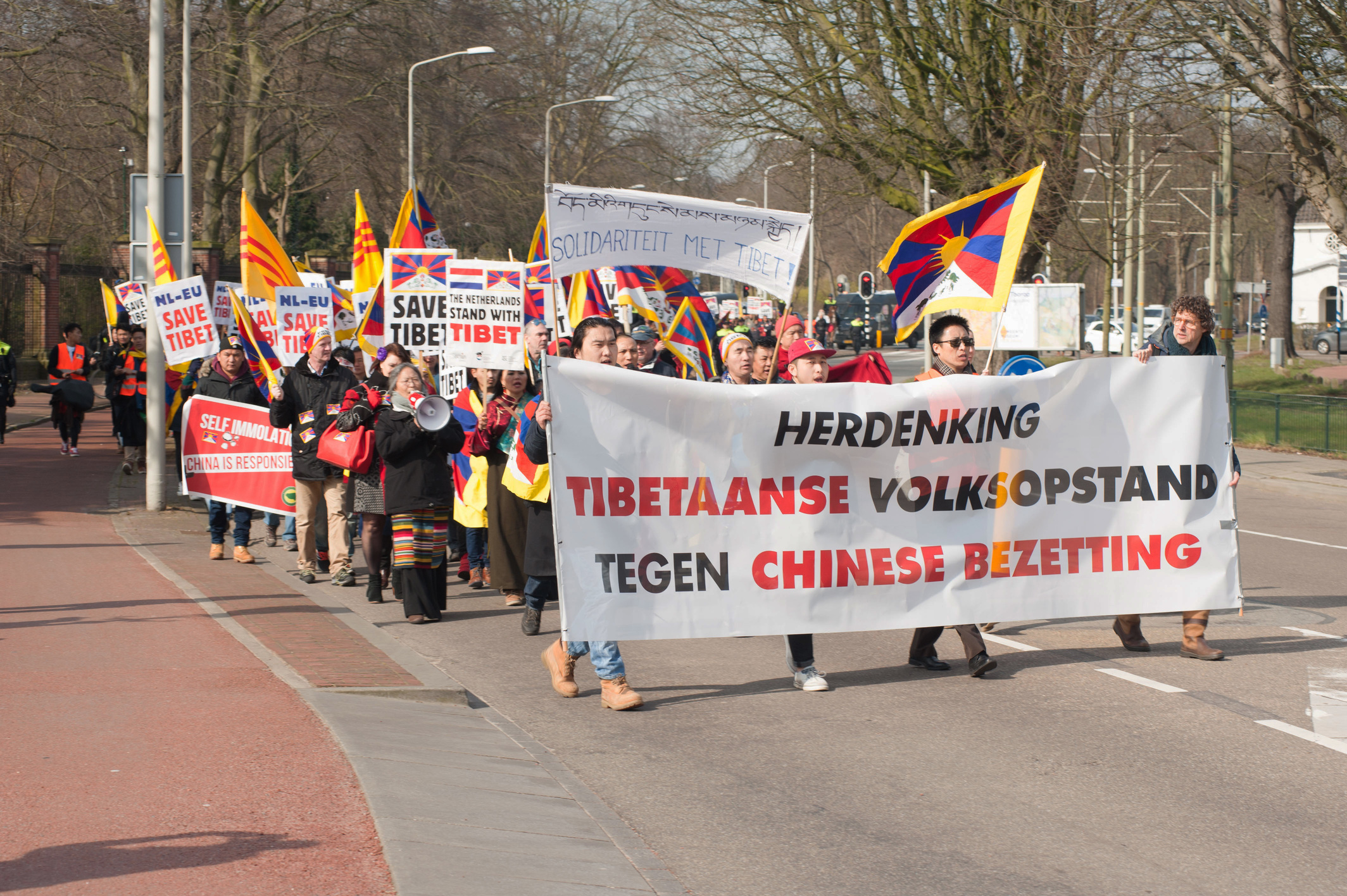 Den Haag Indrukwekkende vredesmars in Den Haag.