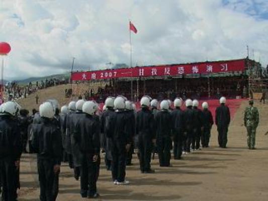 Anti-terrorist training exercise