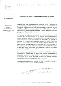 Verklaring Franse Senators