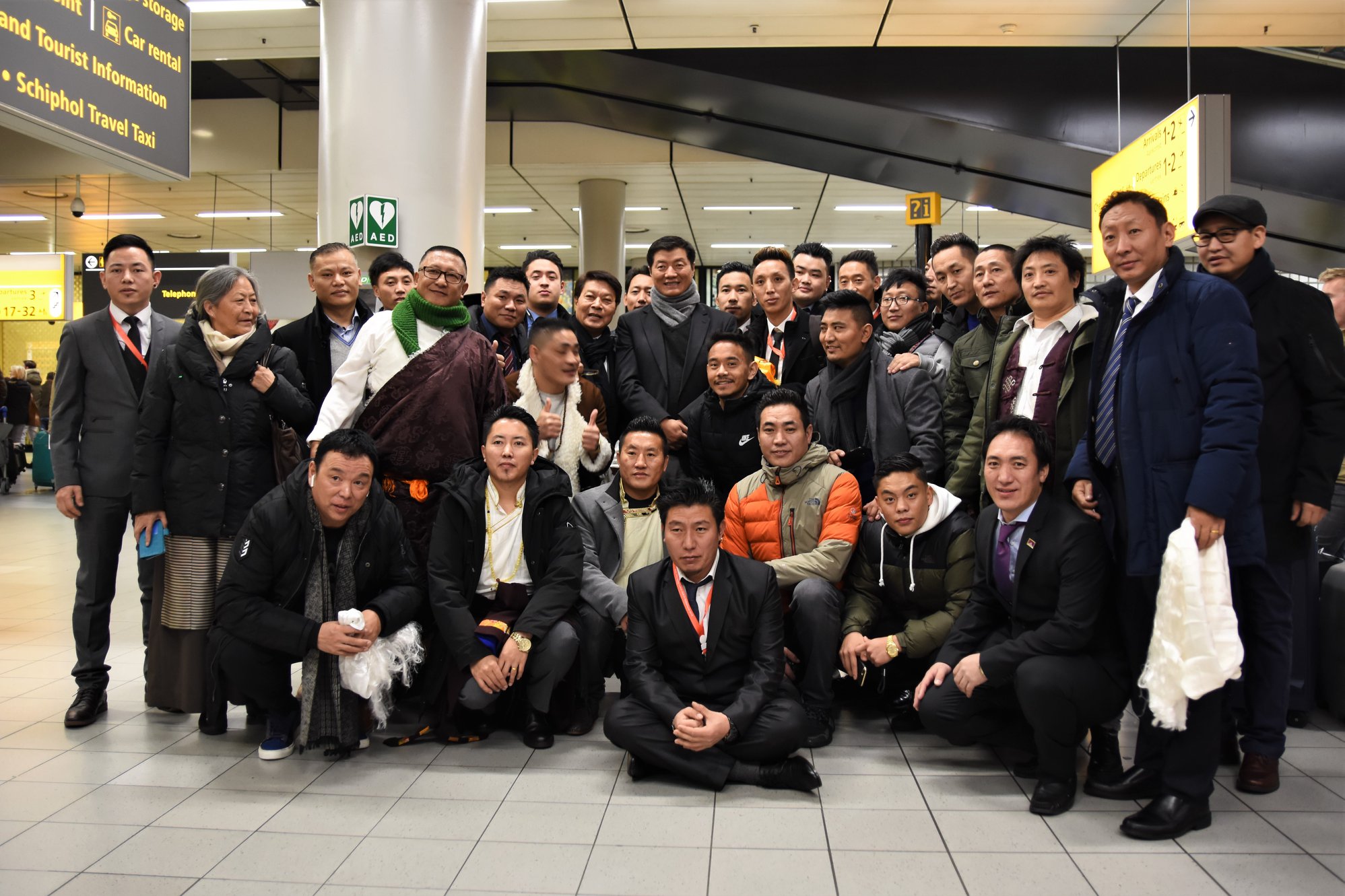 Sikyong op Schiphol