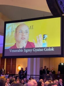 Tibetaanse monnik Golog Jigme tijdens National Prayer Breakfast