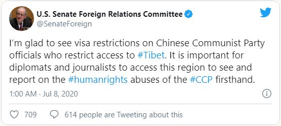 Tweet Senator Foreign Relations Committee