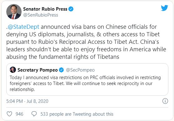 Tweet Senator Rubio